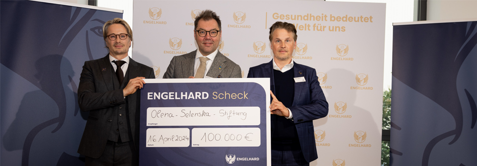 Die Spende von Engelhard geht an die „Olena-Selenska-Stiftung“.