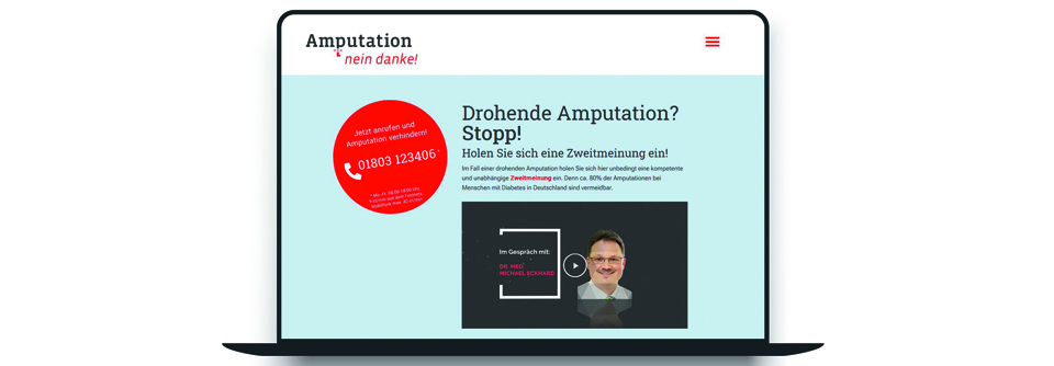 „Amputation – nein danke!“ ist eine Kampagne der Arbeitsgemeinschaft Diabetischer Fuß der DDG. Medienpartner der Kampagne ist MedTriX Deutschland.