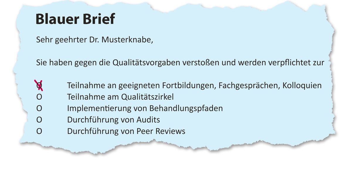 Qualitätssicherung: Wer schickt dem Arzt den „blauen Brief“?