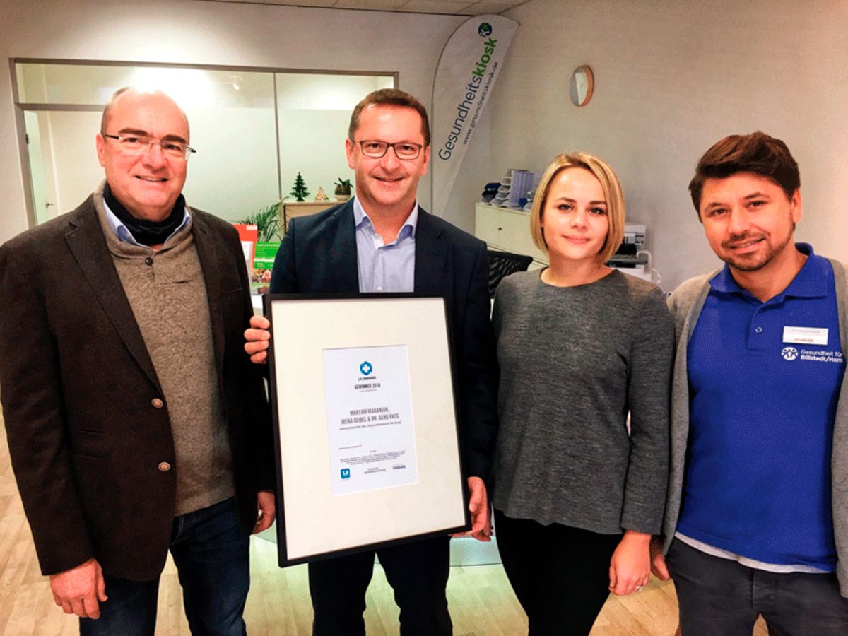 Gesundheitskiosk in Hamburg gewinnt 1A-Award 2018 