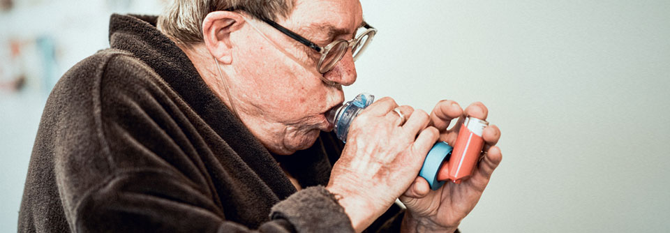 Bei 20 % der COPD-Patienten liegt gleichzeitig auch eine Asthmacharakteristik vor.