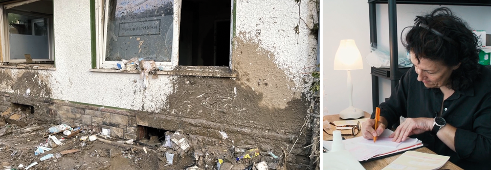 Die Praxis von Hausärztin Näkel in Dernau ist komplett zerstört. Sie hat eine Notfallpraxis in ihrem Wohnhaus eingerichtet.