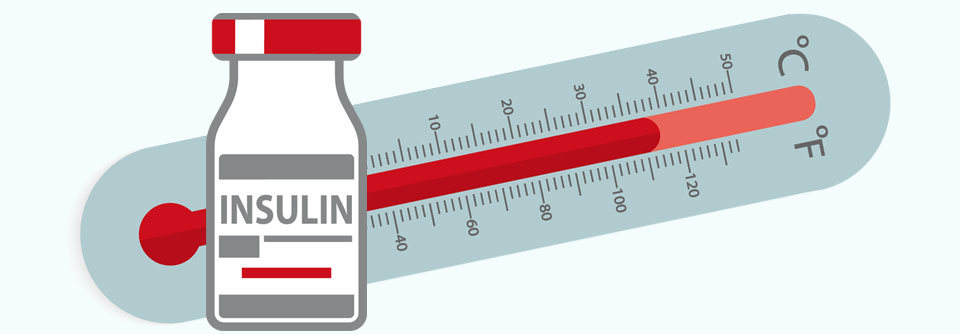 Temperaturen über 30 °C machen Insulin zu schaffen.