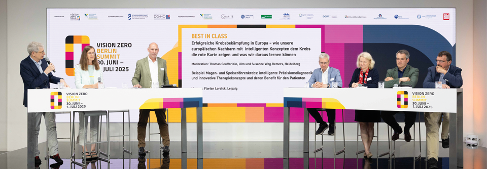„Vision Zero“ - Gemeinsames Vorgehen gegen vermeidbare Krebstodesfälle Die Initiative „Vision Zero Gemeinsam gegen Krebs“ verfolgt das Ziel, die Krebssterblichkeit entscheidend zu senken – idealerweise auf null.