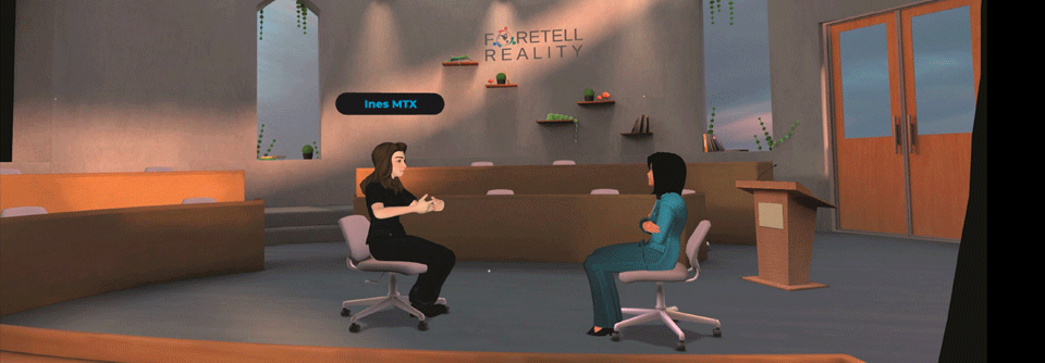 Auch dieses Jahr versammelten sich hunderte Teilnehmende mit VR-Brillen als digitale Avatare auf der „Immersive X“. 