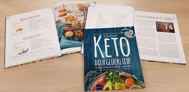 Buchtipp: Ketogene Ernährung bei Diabetes Ein Buch für alle, die eine kohlenhydratarme und vielleicht sogar ketogene Ernährungsweise ganz unkompliziert ausprobieren möchten.