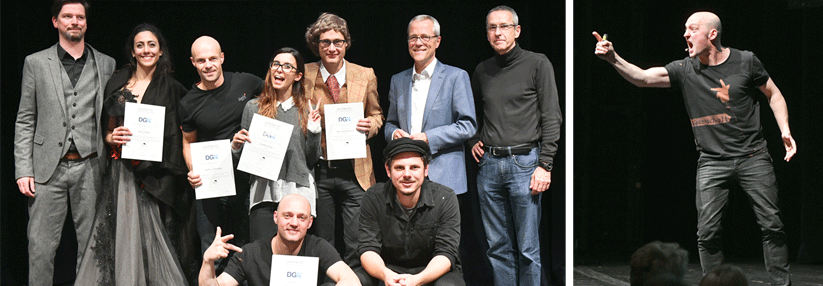Eigentlich hatte der Science Slam der DGN sechs Gewinner: fünf junge Wissenschaftler und das Publikum. Die Abstimmung des Publikums gewann aber Dr. Dittrich (rechts).