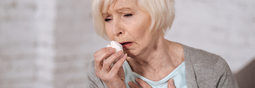 Das Sputum von COPD-Patienten mit einer Farbskala vergleichen Der Auswurf des Patienten kann Aufschluss geben.