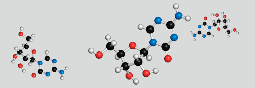Azacitidin ist ein Analogon des Nukleosids Cytidin. Abhängig von der Formulierung unter­scheidet sich seine Wirksamkeit.