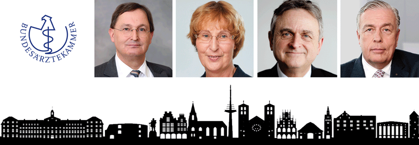 Auf dem 122. Ärztetag in Münster entscheidet sich, wer dieser vier Bewerber Bundesärztekammerpräsident wird.
