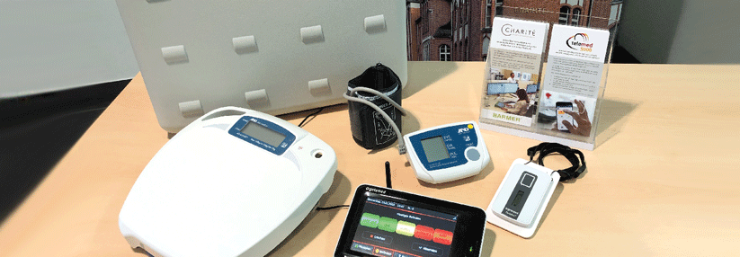 Das sind die Geräte, mit denen die vernetzten Patienten jeden Morgen ihre Vitalwerte messen.