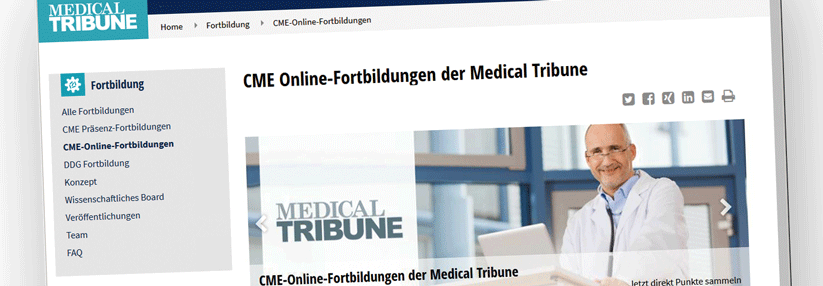 CME-Online-Fortbildungen der Medical Tribune: Kostenfrei, zertifiziert, produktneutral, aktuell und praxisnah.