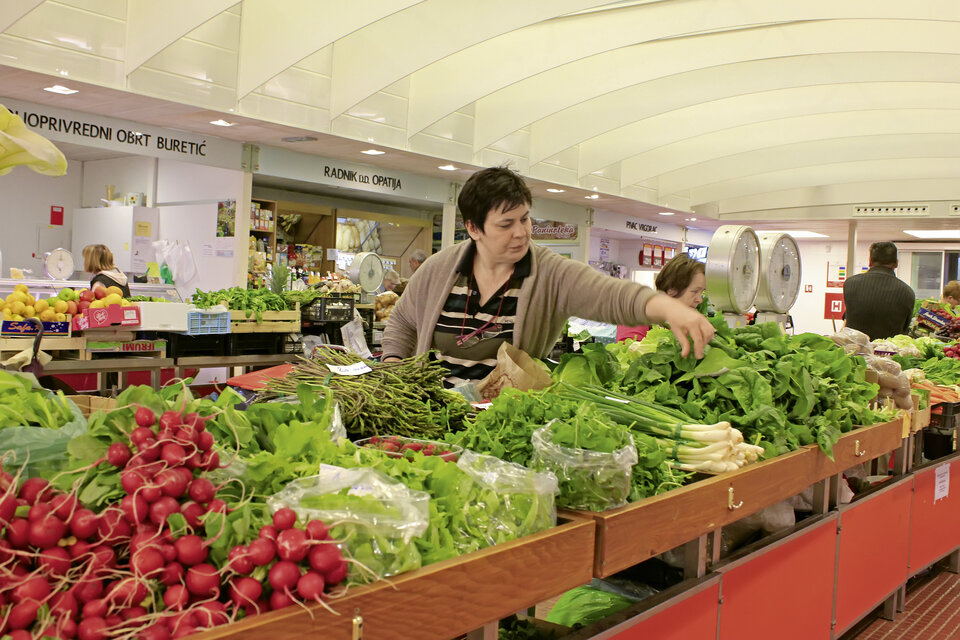 Gemüsemarkt in Opatija. 