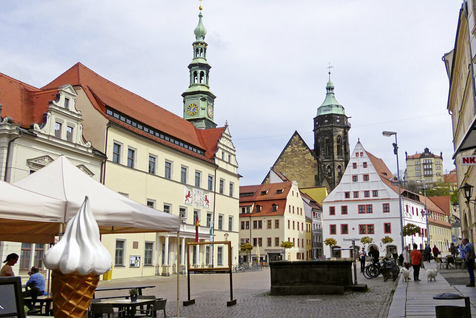Abb. 6: Der Canaletto-Marktplatz in Pirna heute.