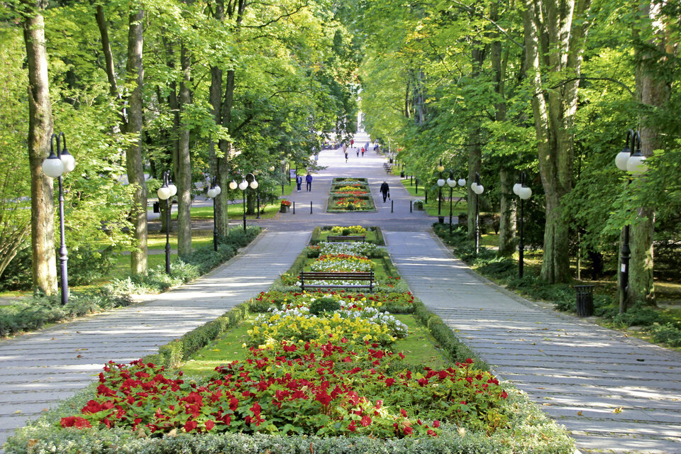 Promenade am Kurpark in Polanica-Zdrój 