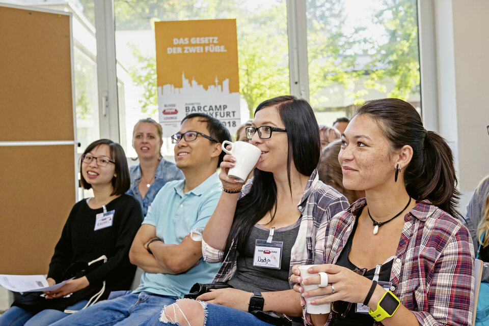 "Wir schaffen das, meine Kleine!" Nadja (2. von rechts) moderierte die Session über Konflikte und Lösungen mit Lebenspartnern und Familie ("Diabetes Typ F")