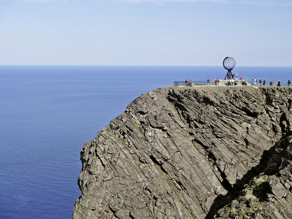 Das nördlichste Ende Europas mit der charakteristischen Nordkap-Weltkugel