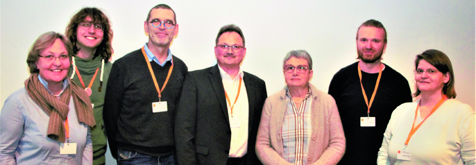 Der frisch gewählte Vorstand der AG Diabetischer Fuß der DDG (v.l.): Dr. Ulrike Schmitz, Jonas Kortemeier, Dr. Karl Zink, Dr. Michael Eckhard, Dr. Sibylle Brunk-Loch, Leo Lelgemann und Claudia Fischer. Nicht im Bild: Sabine Karl-Greubel und Dr. Florian Thienel. 